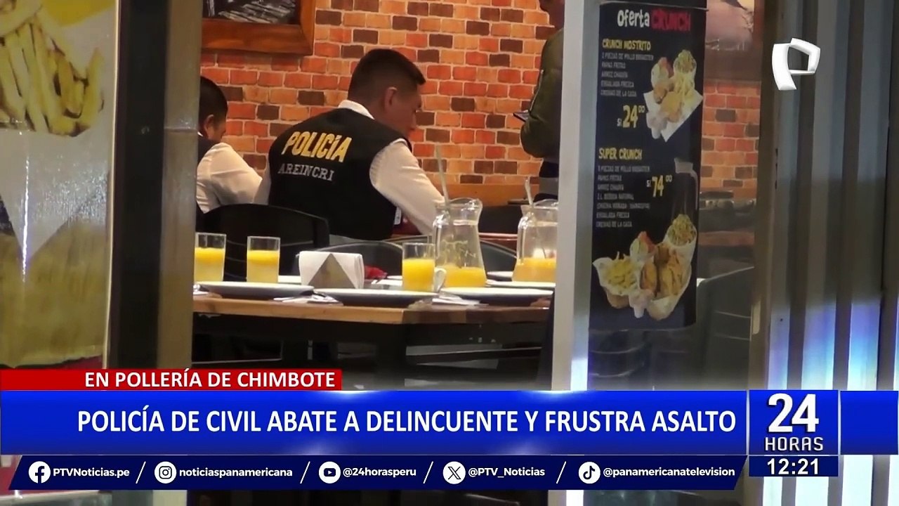 Chimbote: delincuente que intentó robar en pollería fue abatido a balazos por policía de civil