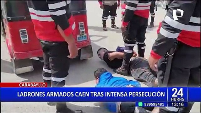 Carabayllo: Ladrones armados son detenidos tras una intensa persecución policial