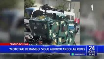 Cercado de Lima: ‘Mototaxi de Rambo’ causa furor en las redes sociales