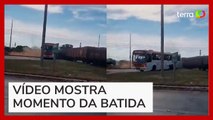 Trem de carga colide com ônibus e ao menos uma pessoa morre no DF