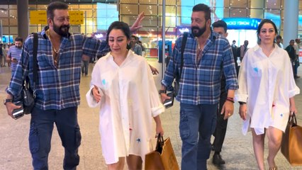 Download Video: Decent Couple Of Bollywood, Sanjay Dutt & Manyata Dutt Returning Home Together