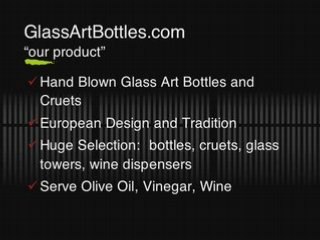 Hand Blown Glass Art Bottles and Cruets “The Perfect ...