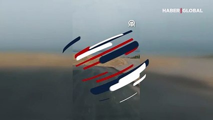 Köy yolunda gördü hemen telefon kamarasıyla kayda almaya başladı: Büyüklükleri şaşırttı