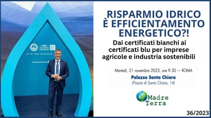 Madre Terra - Dai certificati bianchi a quelli blu per imprese
