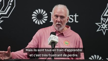 Spurs - Popovich : "Ils sont tous en train d'apprendre"