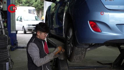 Kış lastiği mesaisi başladı