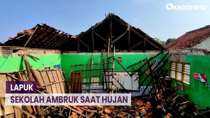 Hujan, Bangunan SD Ambruk di Cirebon, Siswa Belajar di Aula Desa