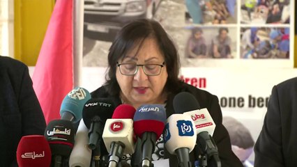 مؤتمر صحفي لوزيرة الصحة الفلسطينية مي الكيلة