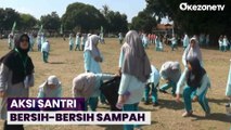 Peduli Lingkungan, 1.500 Santriwati Bersihkan Sampah di Alun-Alun Keraton Yogyakarta