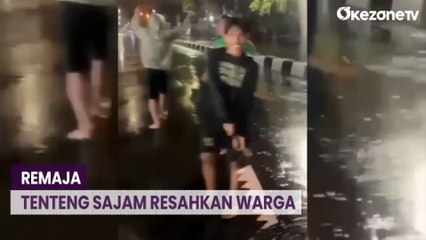 Heboh, Sekelompok Remaja Tenteng Sajam Berbentuk Gergaji Runcing di Tembun Sumut