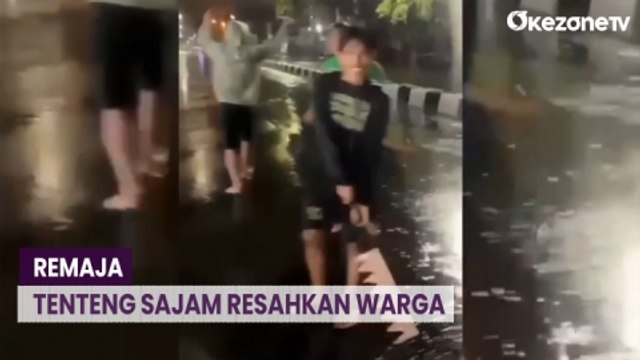 Heboh, Sekelompok Remaja Tenteng Sajam Berbentuk Gergaji Runcing di Tembun Sumut