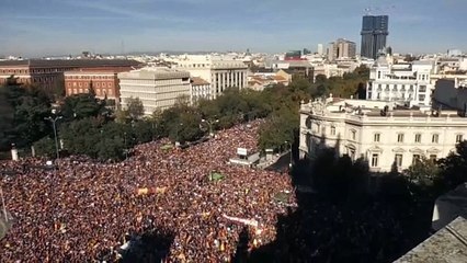 Masiva manifestación en Cibeles