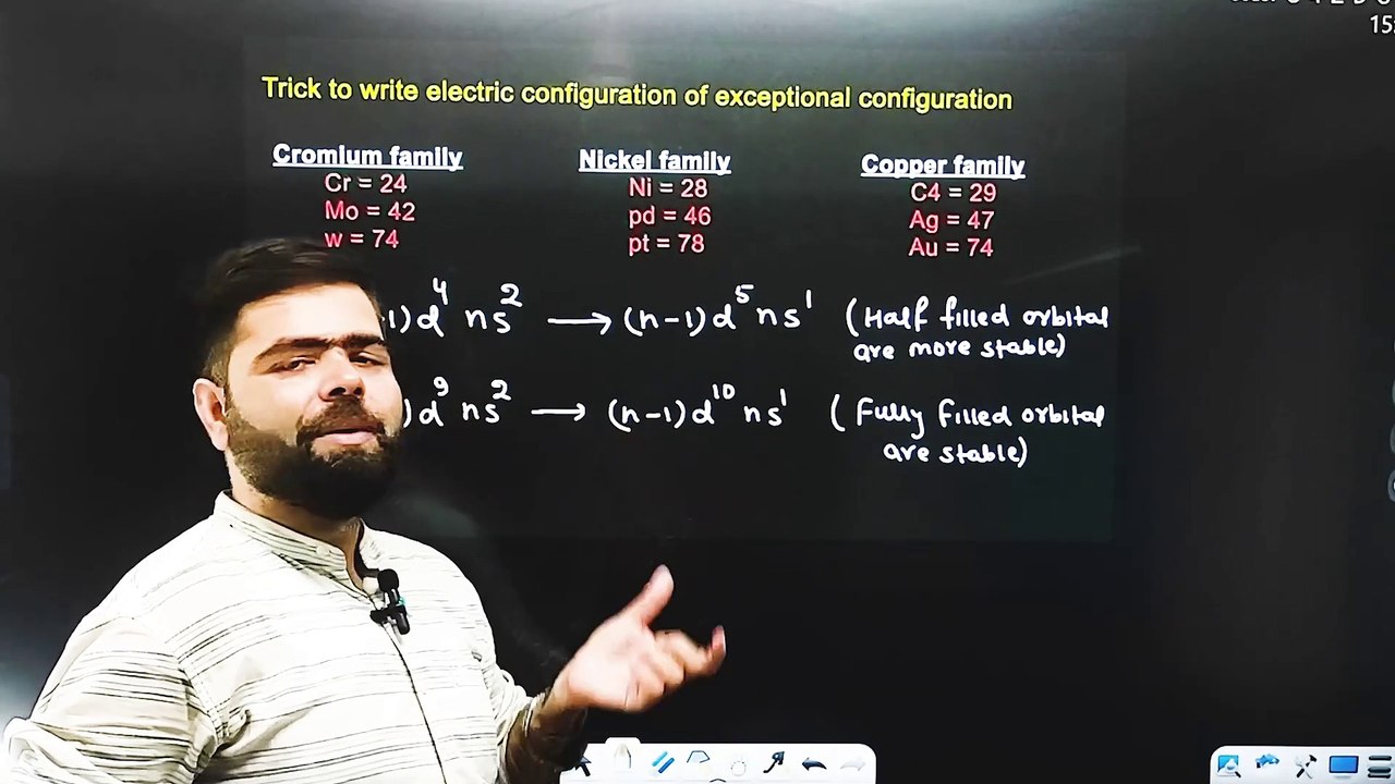 Trick to write electronic configuration of exceptional configuration #electronicconfigurations