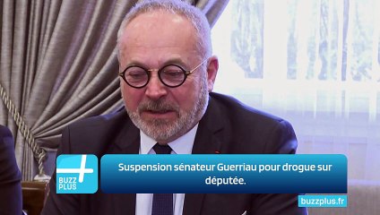 Suspension sénateur Guerriau pour drogue sur députée.