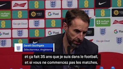Southgate : "Ce n'est pas le niveau auquel nous voudrions être"