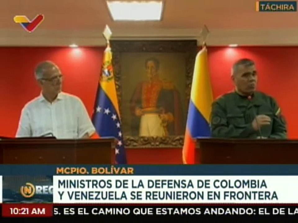 Ministros de la defensa de Colombia y Venezuela fortalecen comunicación entre los militares