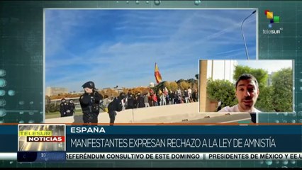 España: Manifestantes expresan rechazo a Ley de Amnistía