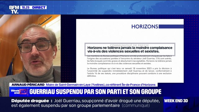 Joël Guerriau suspendu d'Horizons: On a tenu à réaffirmer très rapidement quels étaient nos principes , affirme Arnaud Péricard