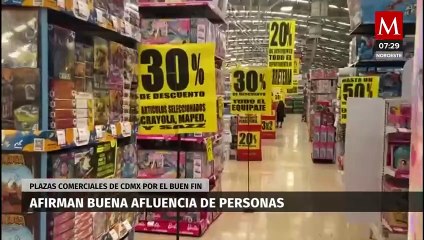 Afirman afluencia en plazas comerciales en CdMx por Buen Fin
