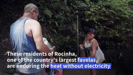 Rio favela residents endure heat wave without electricity