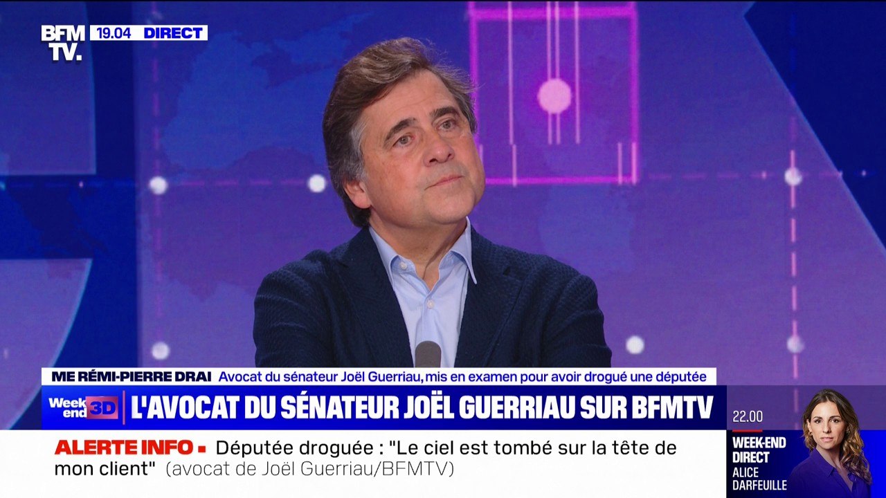 Accusé d'avoir drogué une députée, "Joël Guerriau est rentré en Loire-Atlantique après sa garde à vue", confie son avocat