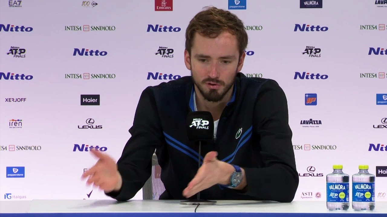 ATP Finals 2023 - Daniil Medvedev : "Je vais essayer d'en faire plus la saison prochaine parce que Jannik Sinner, Carlos Alcaraz, Novak Djokovic, ils jouent de mieux en mieux"