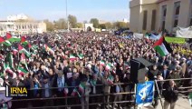 Tebriz halkından, mazlum Gazze halkı için destek gösterileri düzenledi