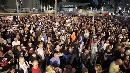 Tel Aviv'de esir protestoları sürüyor