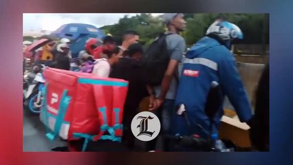 Colapsa pared en paso a desnivel de la 27 de Febrero con Máximo Gómez