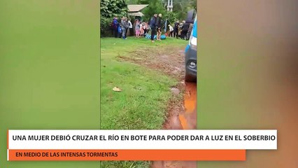 Una mujer debió cruzar el río en bote para poder dar a luz en El Soberbio