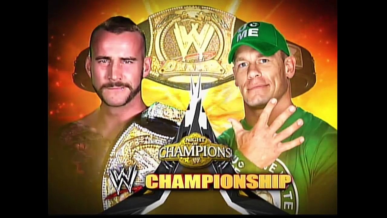 WWE Night Of Champions 2012: CM Punk vs. John Cena (Promo, Match Entrances, & First Moves) Boston