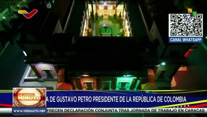 Despedida de Gustavo Petro tras reunión con Nicolás Maduro.