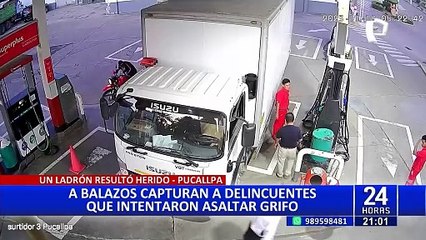 Pucallpa: capturan a balazos a delincuentes que asaltaron grifo