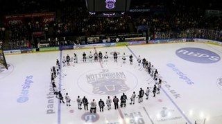 Adam Johnson's team-mates pay an emotional tribute to the ice hockey star after his horrific death.