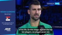 Sinner playing the 'best tennis of his life' - Djokovic