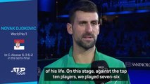 Sinner playing the 'best tennis of his life' - Djokovic
