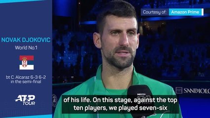 Sinner playing the 'best tennis of his life' - Djokovic