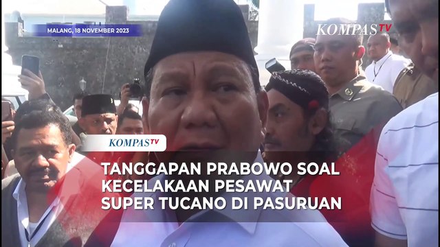 Tanggapan Prabowo Soal Pesawat Super Tucano Jatuh di Pasuruan