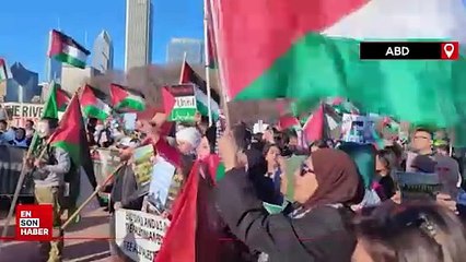 ABD'de Filistin’e destek gösterisi düzenlendi