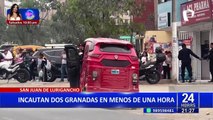 San Juan de Lurigancho: investigan procedencia de granadas incautadas casi en simultáneo