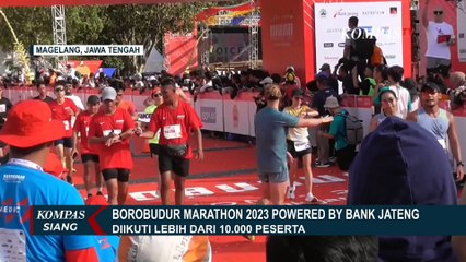 Download Video: Keseruan Peserta Lewati Finis Hingga UMKM Menarik di Borobudur Marathon 2023