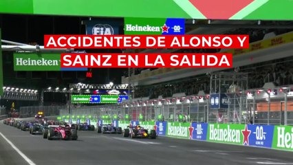 Los accidentes de Sainz y Alonso en la primera vuelta del circuito