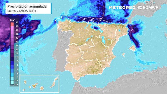 Precipitaciones previstas para los próximos días