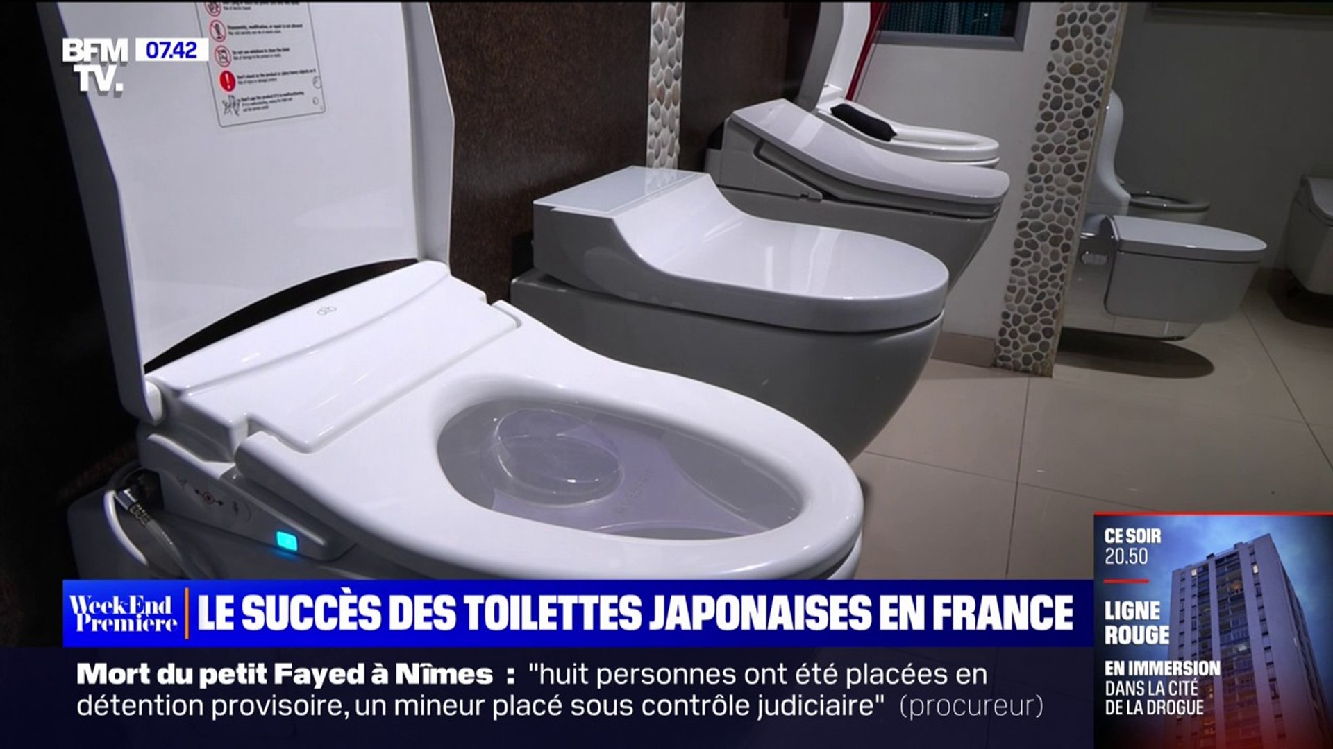 Cuvette chauffante, jet d'eau nettoyant... Le succès des toilettes  japonaises en France - Vidéo Dailymotion