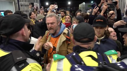 Pro-Palestine protesters removed from sit-in demonstration at Waterloo Station by police