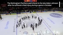 Nottingham Panthers pay emotional tribute to Adam Johnson