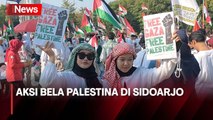 Ribuan Warga Turun ke Alun-Alun Sidoarjo Gelar Aksi Bela Palestina