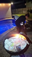 Woman Trips and Falls Into Pool While Celebrating Her Divorce