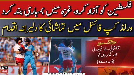 Pro-Palestine protestor runs up to Virat Kohli in World Cup final