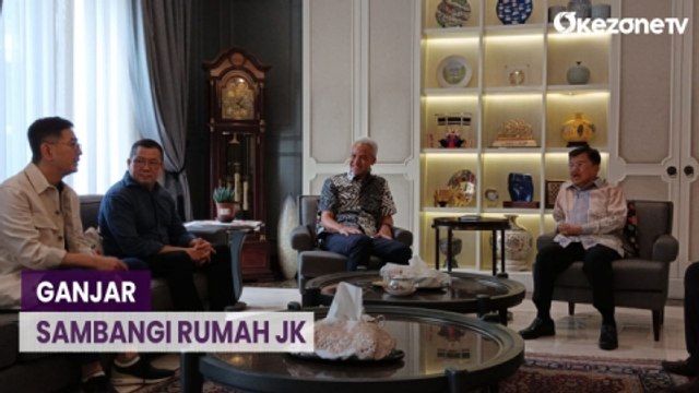 Ganjar Pranowo Didampingi Hary Tanoesoedibjo Sambangi Rumah JK